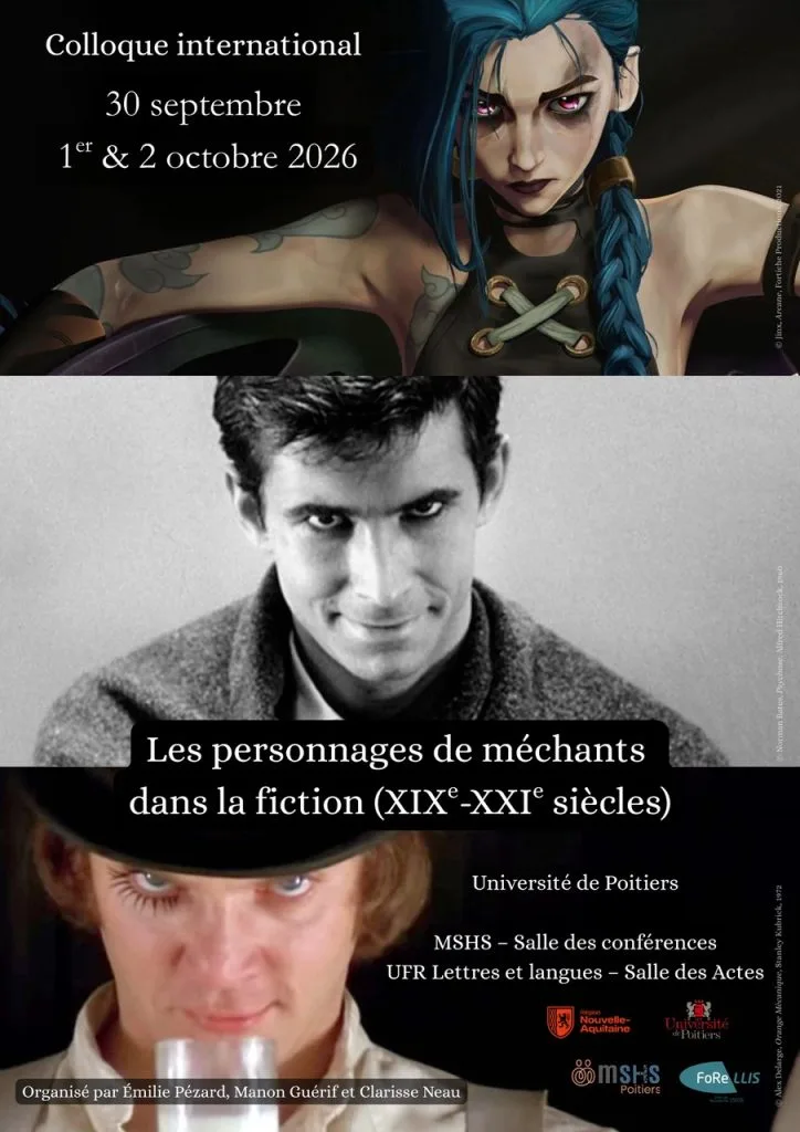 Affiche : Colloque « Les personnages de méchants dans la fiction (XIXe-XXIe siècles) »